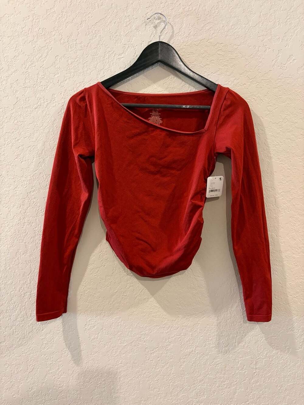 Intimately Free People Long Sleeve Seamless Asymmetrical Neck Top